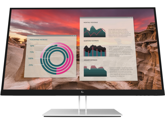 HP E27u G4 QHD 2560x1440,2DP,1 HDMI,1-USB-C 3Yr Monitor - 189T3AS