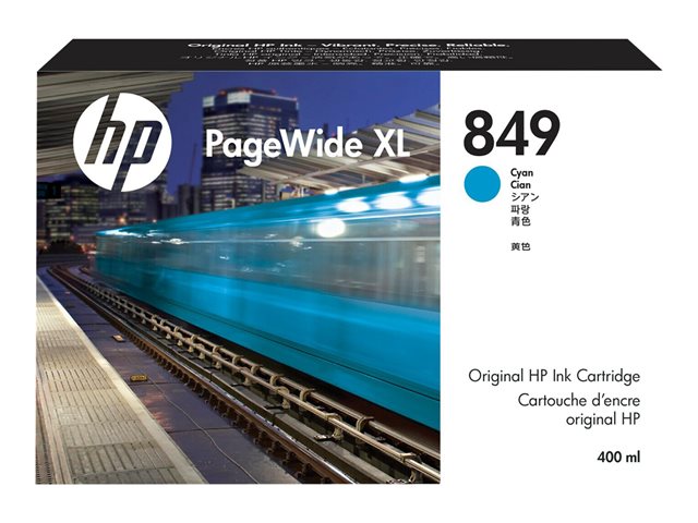 HP 849 400-ml Cyan PageWide XL Ink Cartridge - 1XB39A