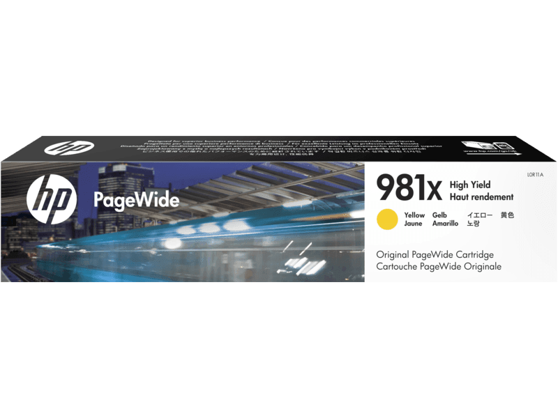 HP 981X High Yield Yellow Original PageWide Cartridge - L0R11A