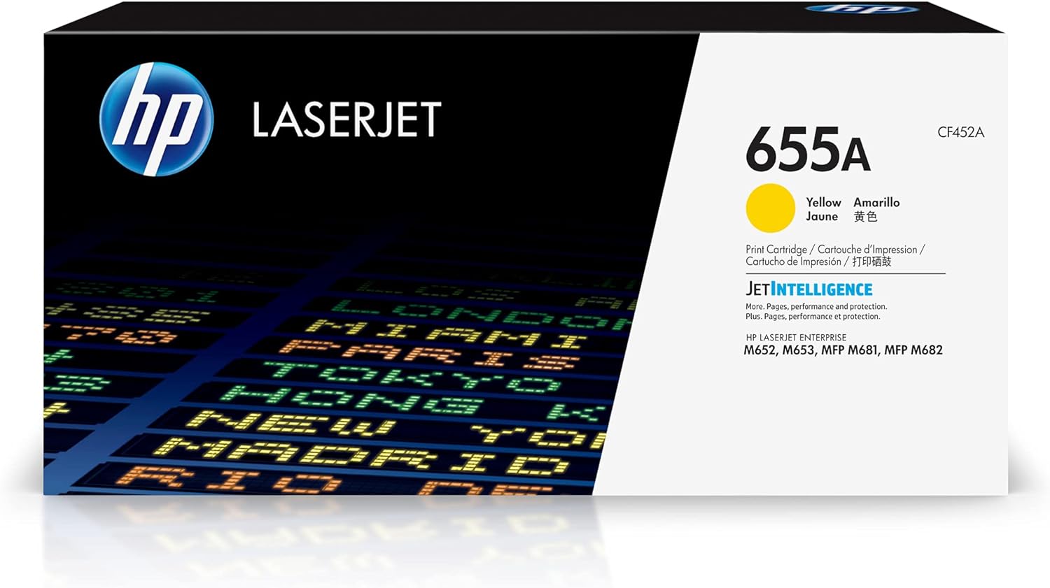 HP 655A Yellow Original LaserJet Toner Cartridge - CF452A