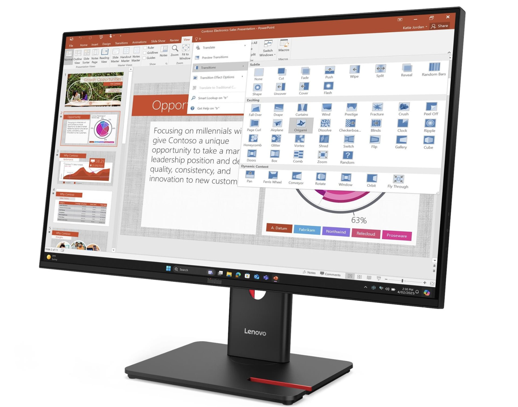 Lenovo ThinkVision T27-40 27" FHD Monitor  - 64A5MAT6UK