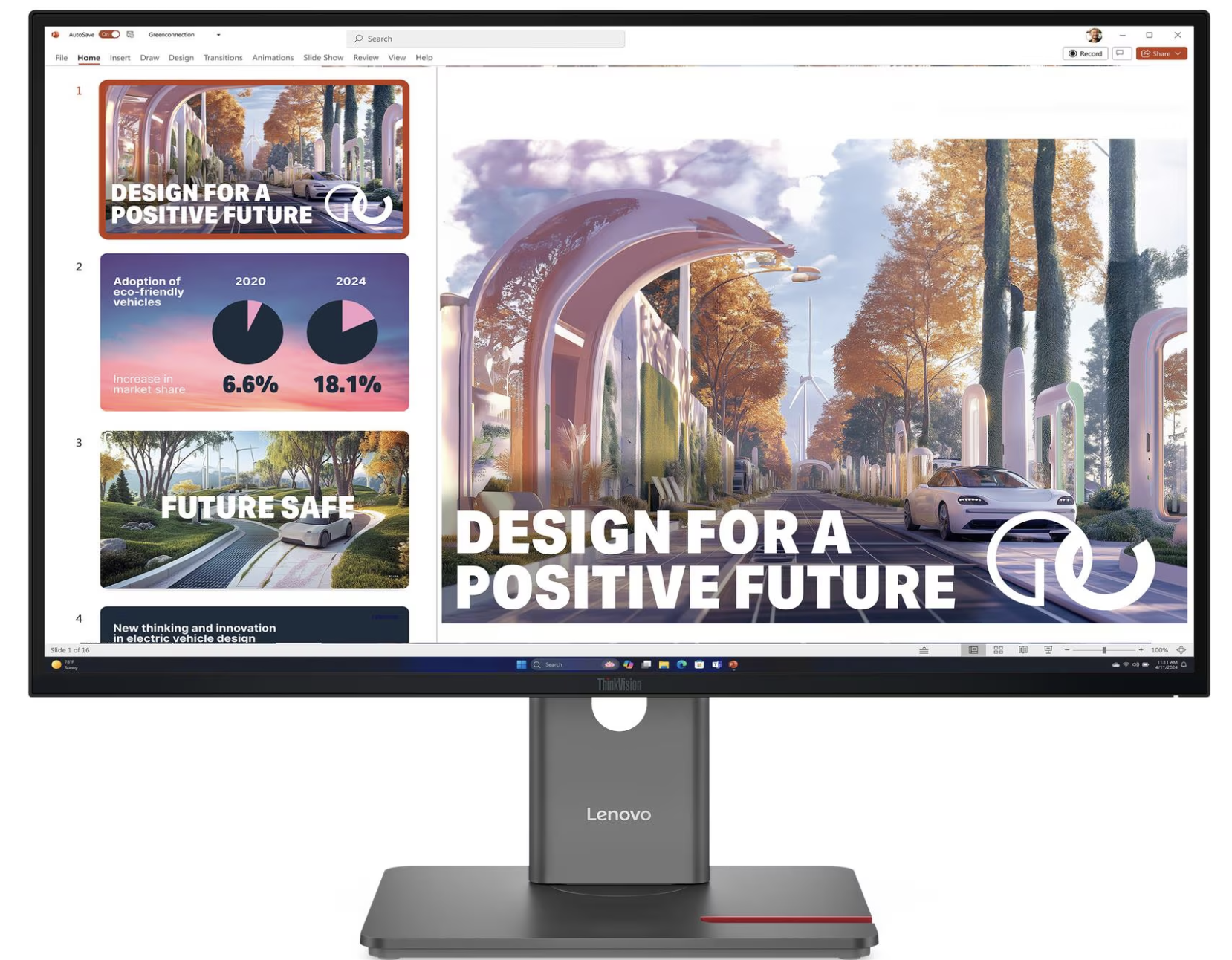 Lenovo P27QD-40 27" 2K QHD Monitor with Eyesafe - 64B3GAT2UK