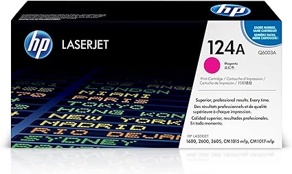 HP 124A Magenta Original LaserJet Toner Cartridge - Q6003A