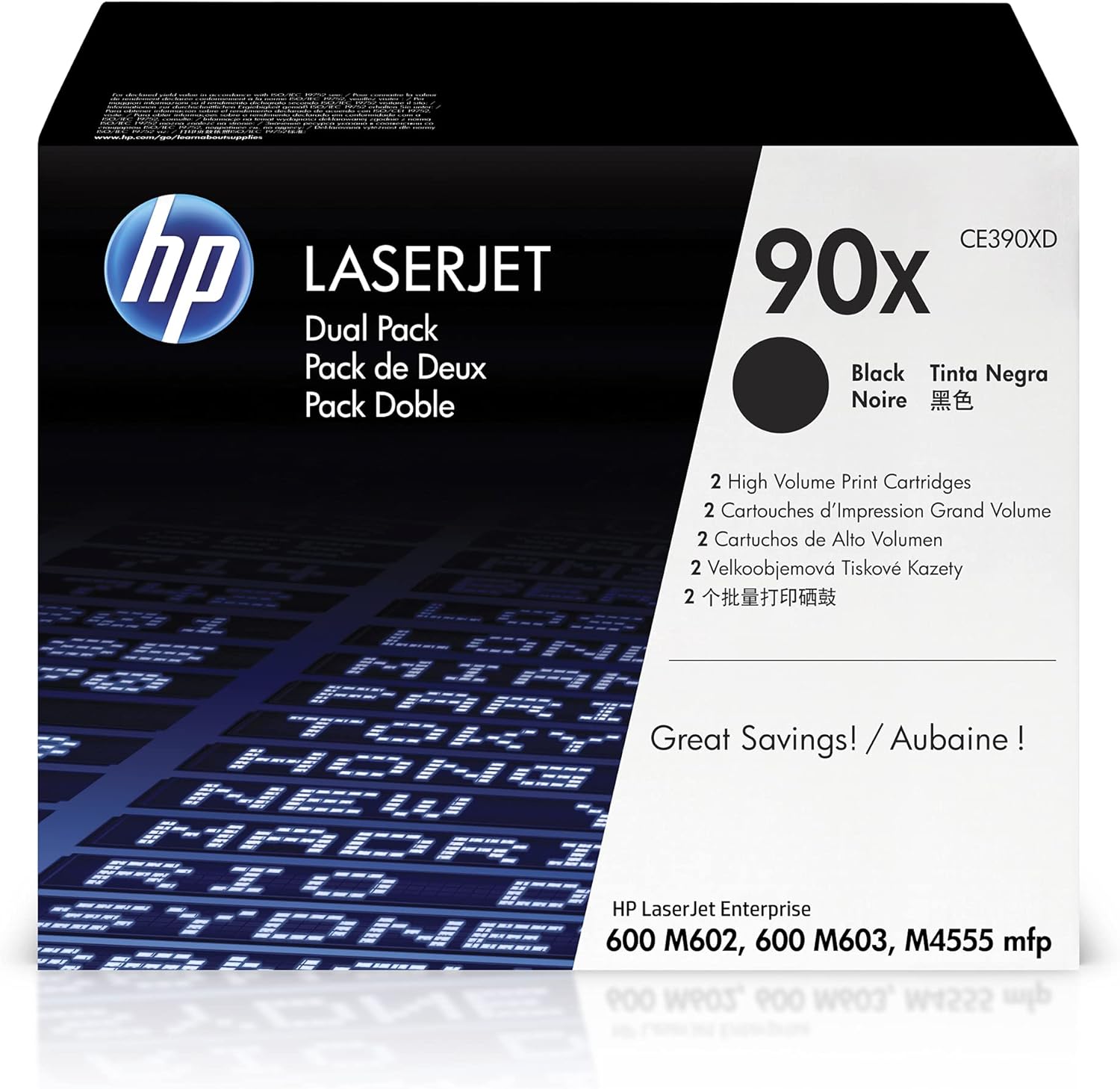 HP 90X 2-pack High Yield Black Original LaserJet Toner Cartridges - CE390XD