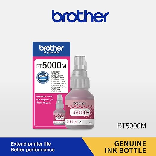 Brother Magenta Ink bottle 5,000 pages T500w/T800w - BT5000M