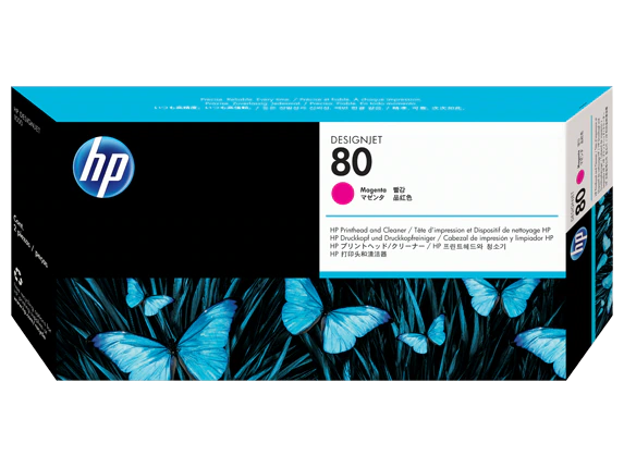HP 80 Magenta DesignJet Printhead and Printhead Cleaner - C4822A