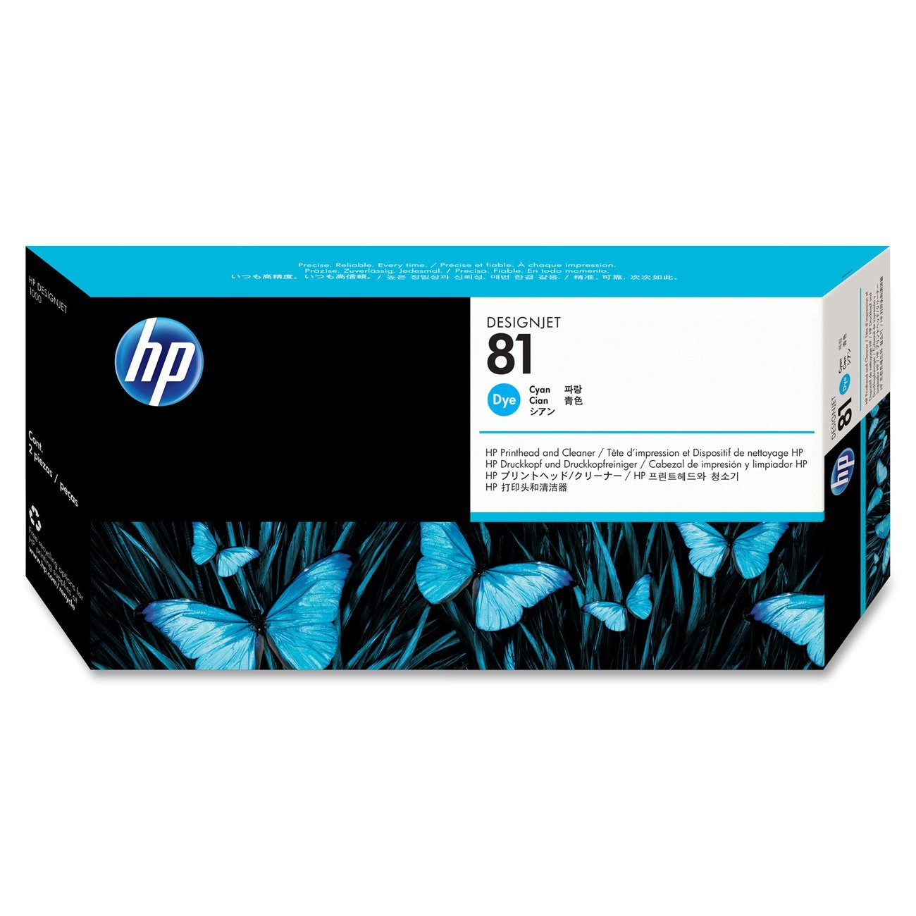 HP 81 Cyan DesignJet Dye Printhead and Printhead Cleaner - C4951A