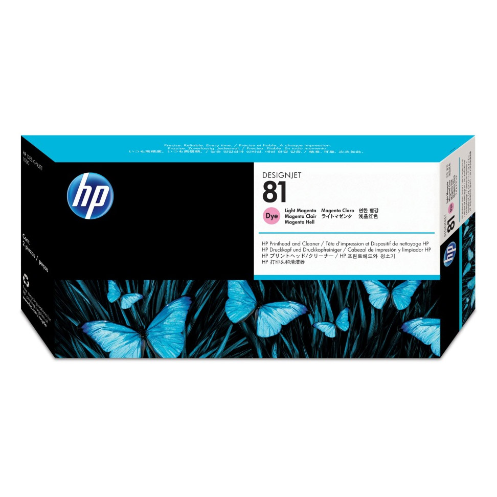 HP 81 Light Magenta DesignJet Dye Printhead and Printhead Cleaner - C4955A