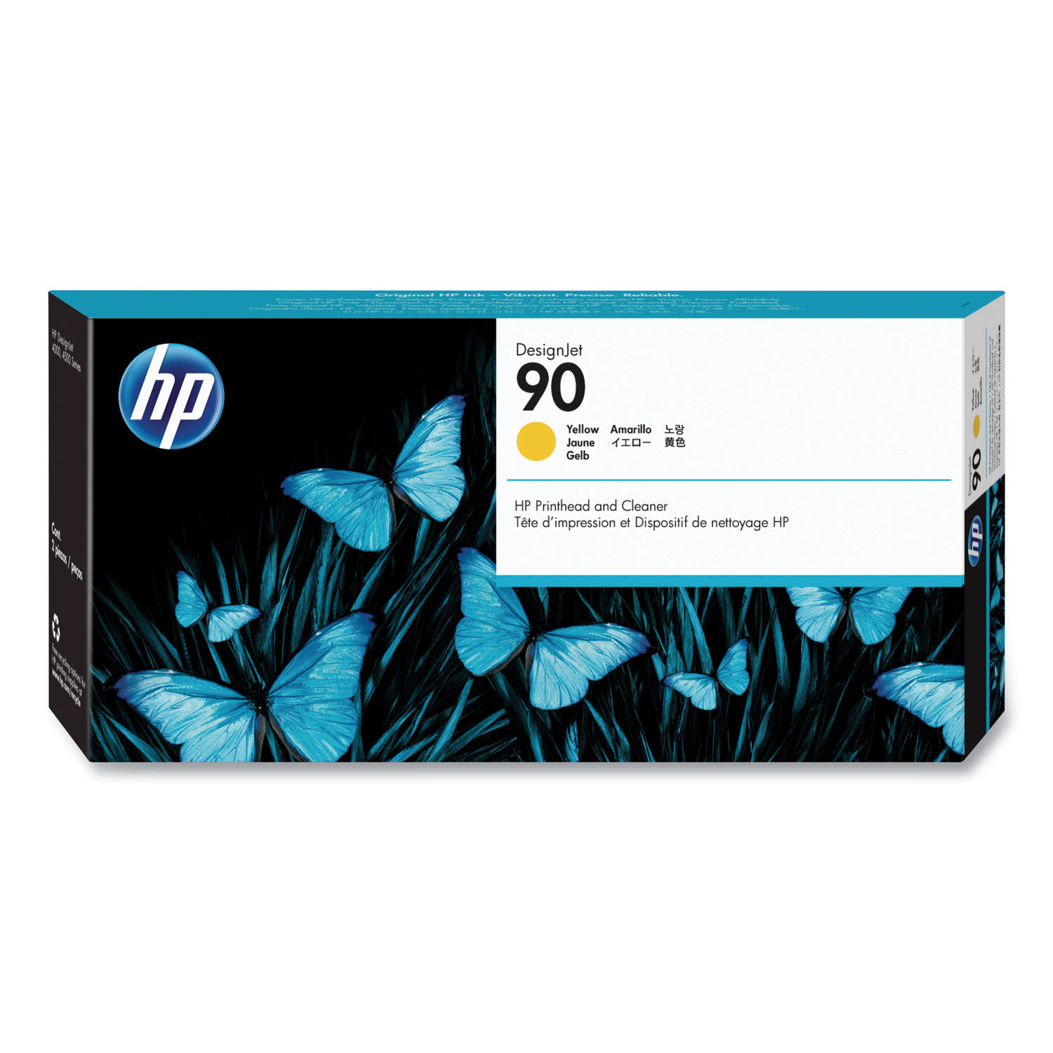 HP 90 Yellow DesignJet Printhead and Printhead Cleaner - C5057A