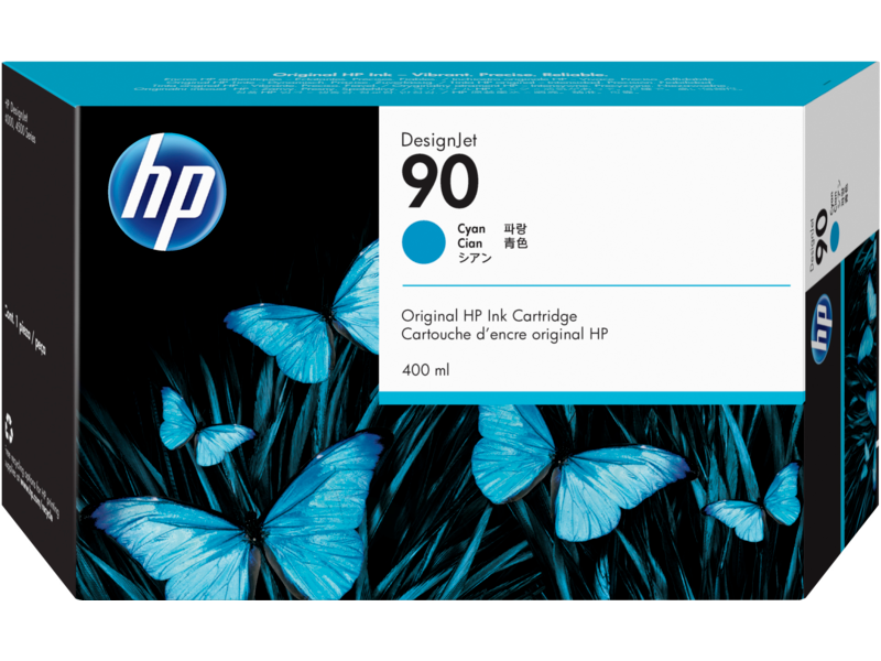 HP 90 400-ml Cyan DesignJet Ink Cartridge - C5061A