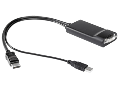HP DisplayPort to Dual Link DVI Adaptor Active cable enabling 2 30-inch monitors - NR078AA