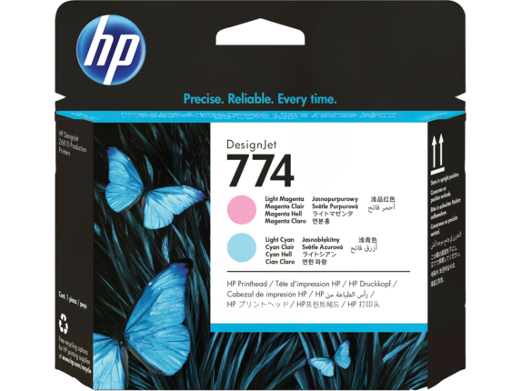 HP 774 Light Magenta/Cyan DesignJet Printhead - P2V98A