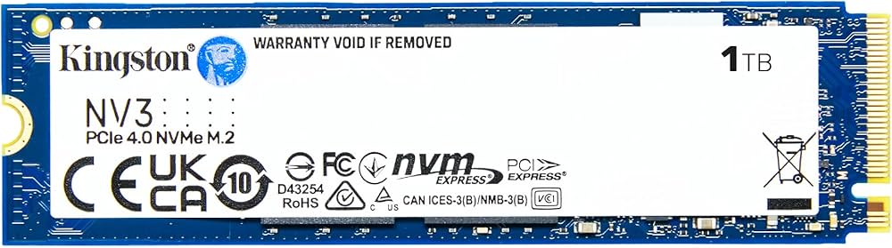 Kingston 1TB NV3 M.2 2280 6000 MBs read, 4000 MBs - SNV3S500G