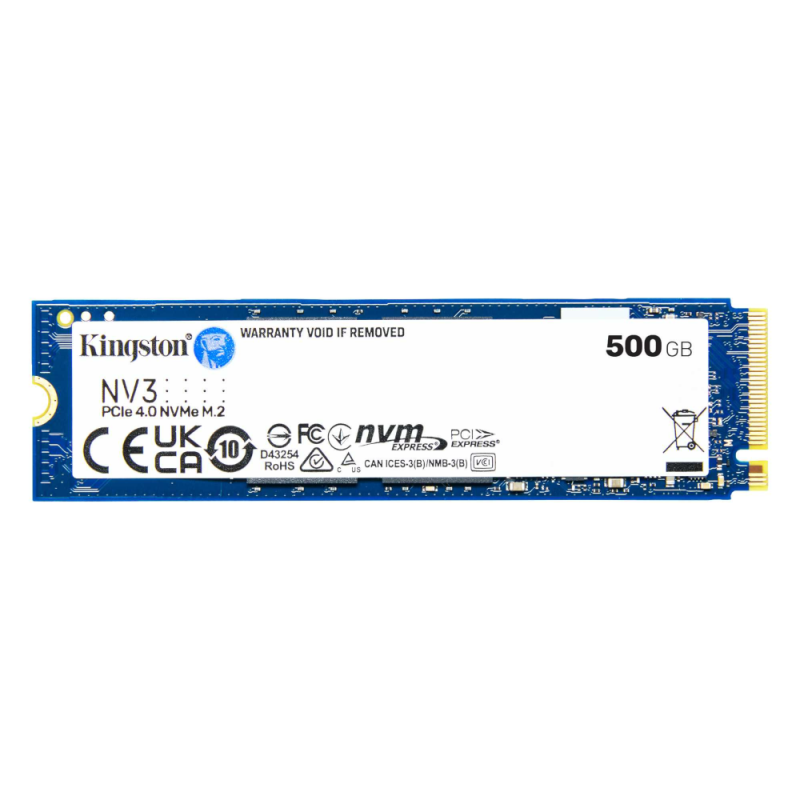 Kingston 500GB NV3 M.2 2280 6000 MBs read, 4000 MBs - SNV3S500G