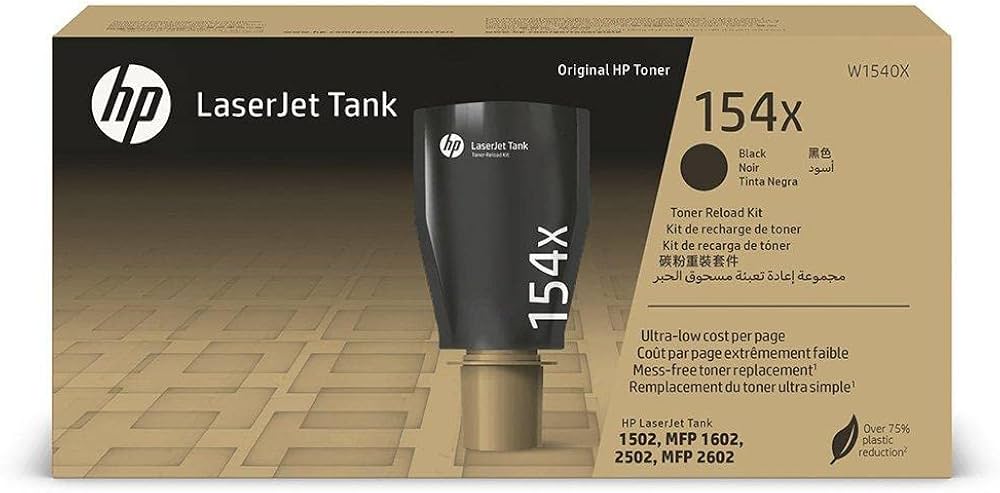 HP 154X High Yield Black Original LaserJet Tank Toner Reload Kit - W1540X