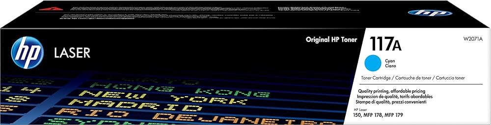 HP 117A Cyan Original Laser Toner Cartridge - W2071A