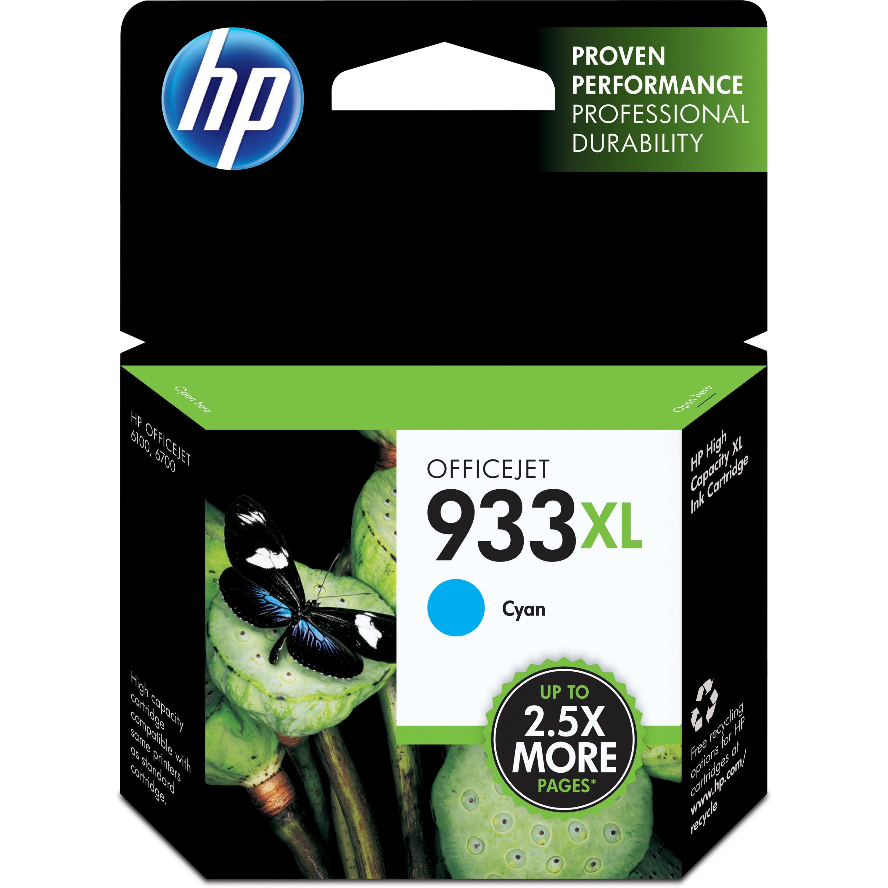 HP 933XL High Yield Cyan Original Ink Cartridge - CN054AE