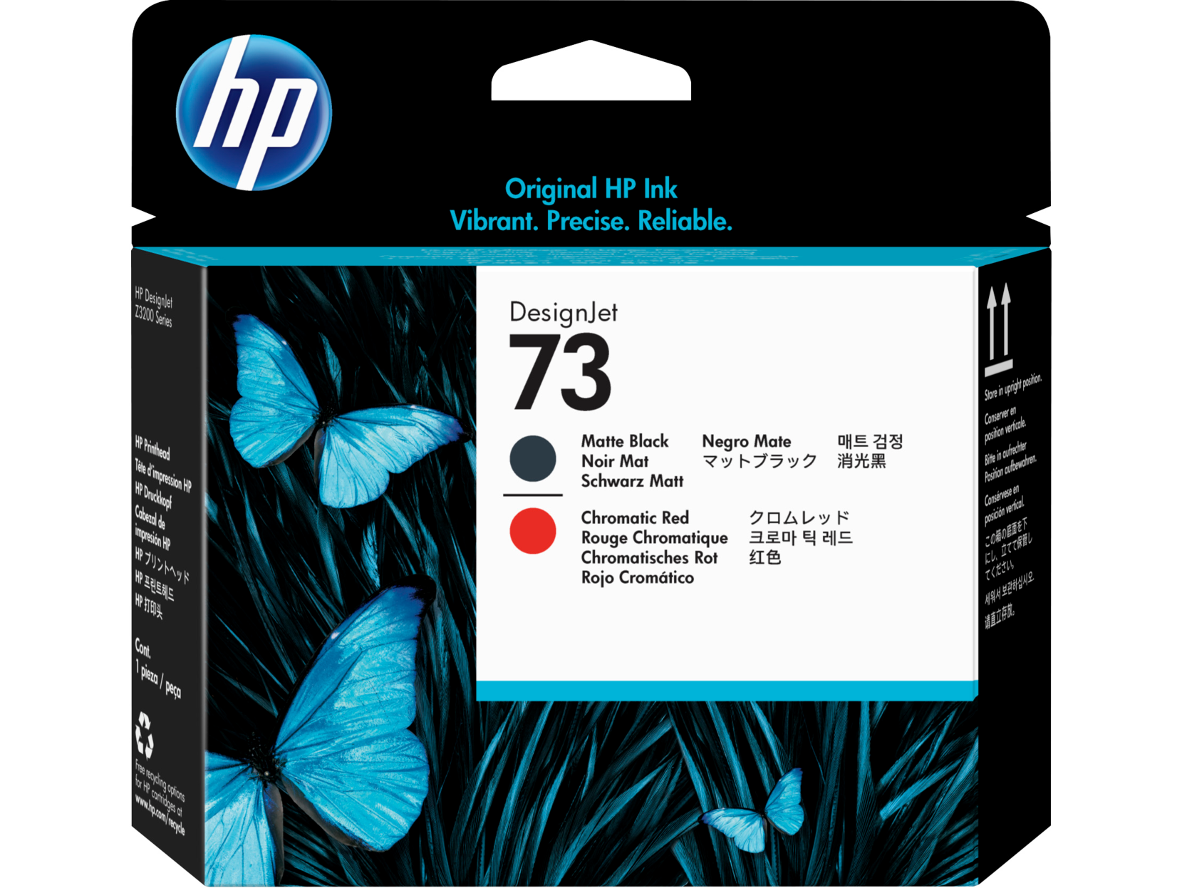 HP 73 Matte Black and Chromatic Red DesignJet Printhead - CD949A
